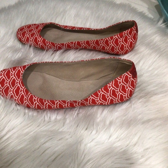 Diane Von Furstenberg red canvas flats DVF 10 - Picture 3 of 7